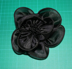 Bello corpetto chiffon del fiore artificiale dell'indumento nero per il vestito da sera