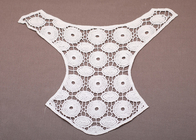 Bianco Custom mano ricamo fatto di cotone Crochet Lace collare pezzi per abiti