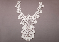 Ricamo Ruffle cotone bianco Crochet Lace collare Motif per Top di pizzo